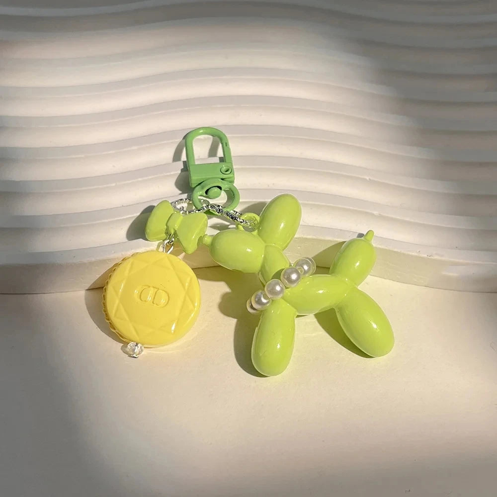 Kawaii Balloon Dog Keychain Models for Girls Sweet Ins Style Balloon Dog Phone Chain Key Buckle Accessories Bag Pendant Toys New