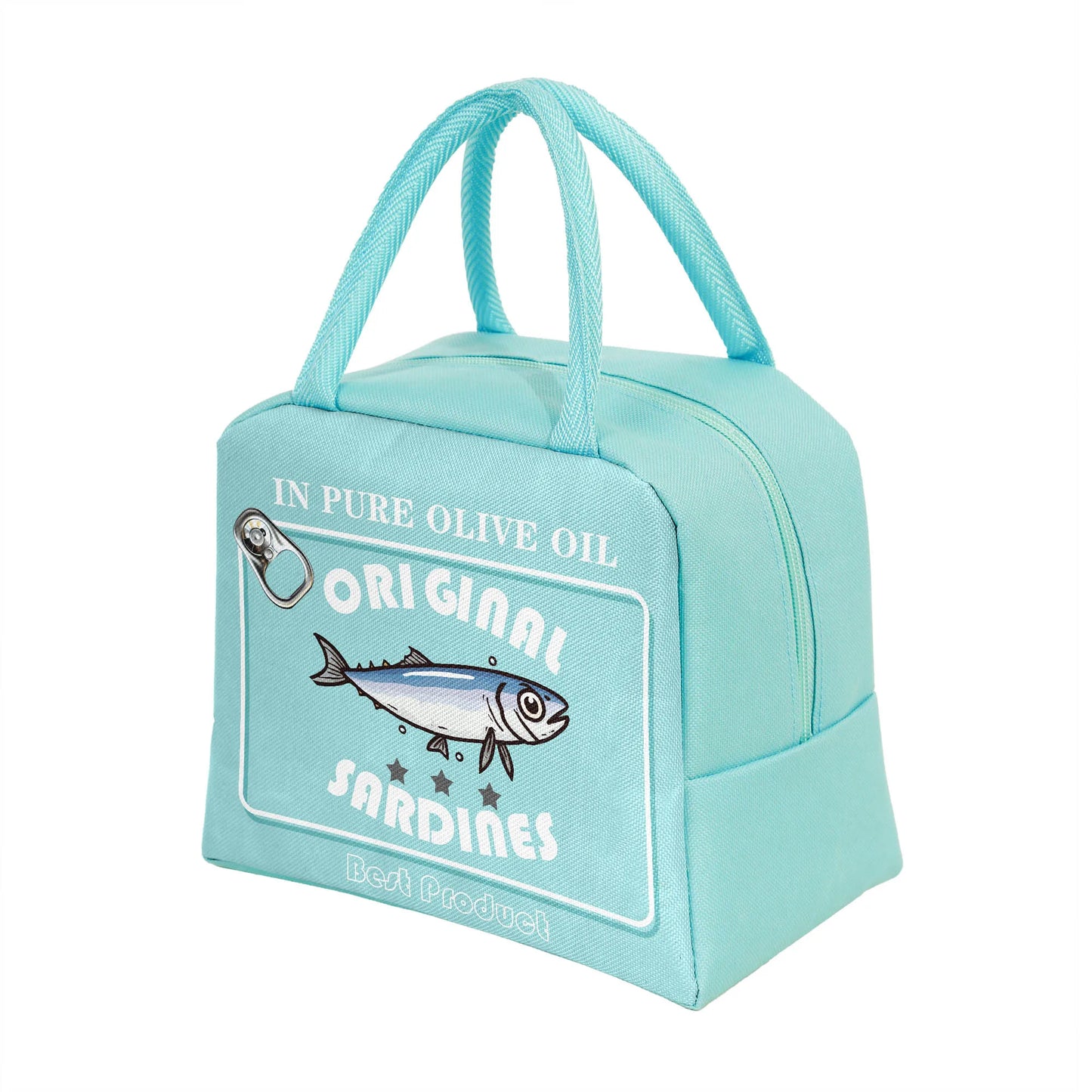Kawaii Sardine Bento Bag 🎒✨ - Adorable & Portable Lunch Companion! 🐟🍱