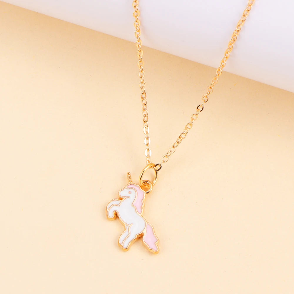 Kawaii Rainbow Unicorn Pendant Necklace 🌈✨ - Adorable Choker for Girls & Women 🎀 - Perfect Birthday Gift! 🎁