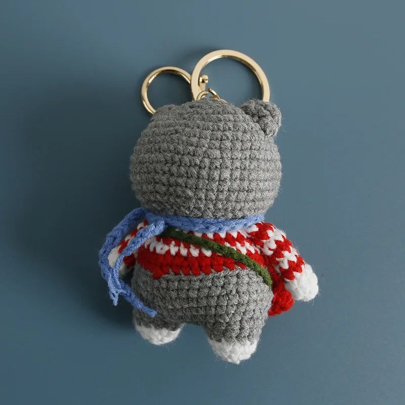 Handmade Kitten Crochet Keychain Cute Cat Charm For Keys And Bags Gift 🐱💖