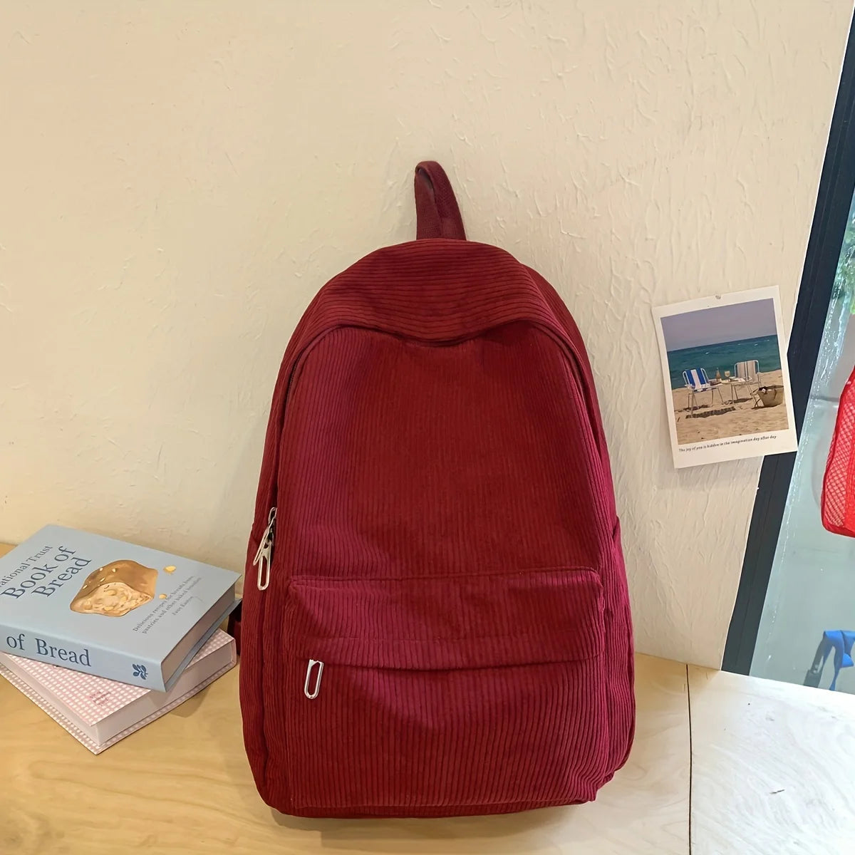 🎒 Cozy Corduroy Cutie: Japanese-Inspired Backpack for School Adventures! 🌟 - Pixie Quill
