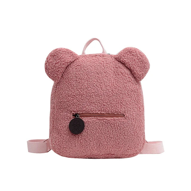 Adorable Kawaii Bear Plush Backpack 🐻✨ - Custom Name Embroidery for Kids, Perfect Autumn/Winter Outdoor Fun! 🎒💖