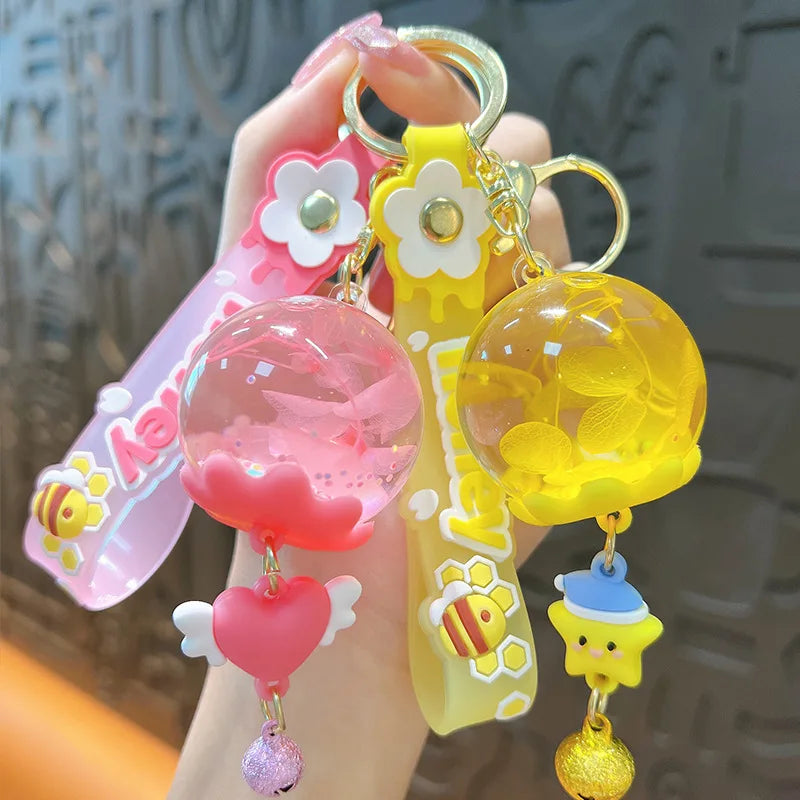 Charming Flower Power 🌼✨ Dreamy Chime Keychain for Sweet Souls! 💖🗝️ - Pixie Quill