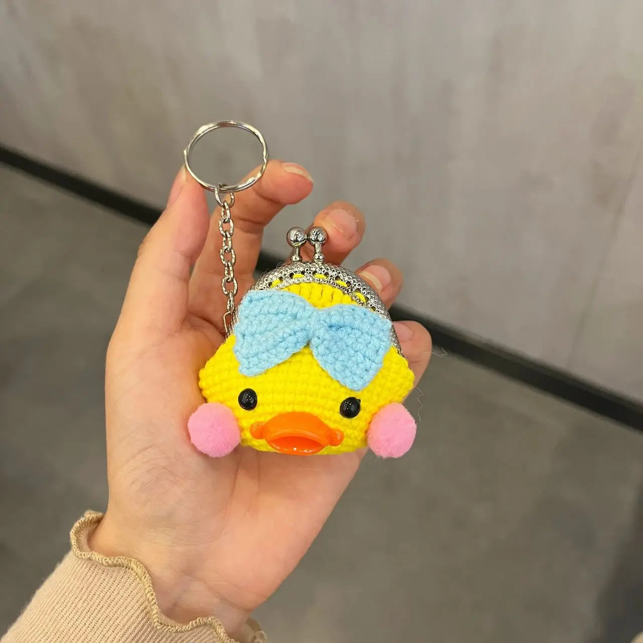 Charming Crochet Animal Keychain Bag Rabbit Plush Pendant Handmade 🧶🐰