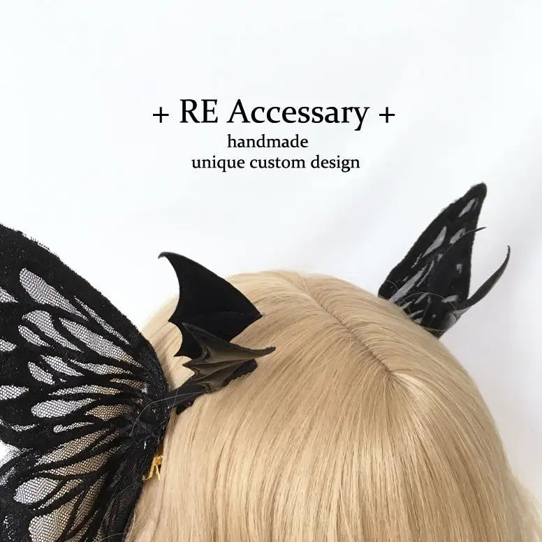 Kawaii Cosplay Angel Wings & Demon Horns Hairpin 🌸✨ | Gothic Lolita Anime Accessories 🎀👹