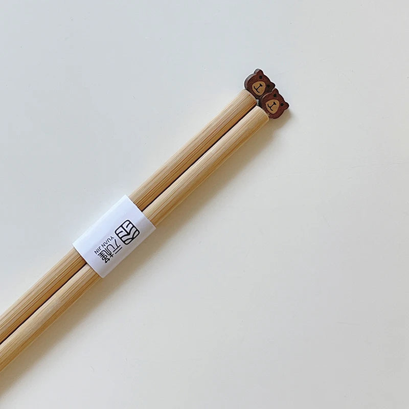 Bear-y Cute Bamboo Chopsticks 🐻🍣 - Delightful Dining Fun for All Ages! 🥢✨ - Pixie Quill