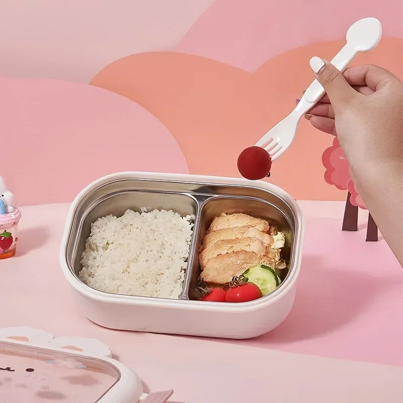 Kawaii Rabbit Bento Box 🐰✨ | Large Capacity Stainless Steel Lunch Box for Kids | Cute Portable Sealed Meal Container 🎁🥪