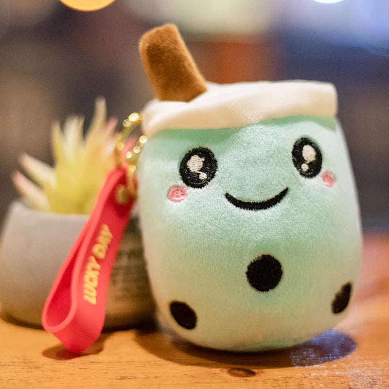 🥤 Bubble Tea Buddy Plush Keychain 🎀 Delightful Boba Companion for Your Bag! 🌟 Perfect Gift for Girls! ✨ - Pixie Quill