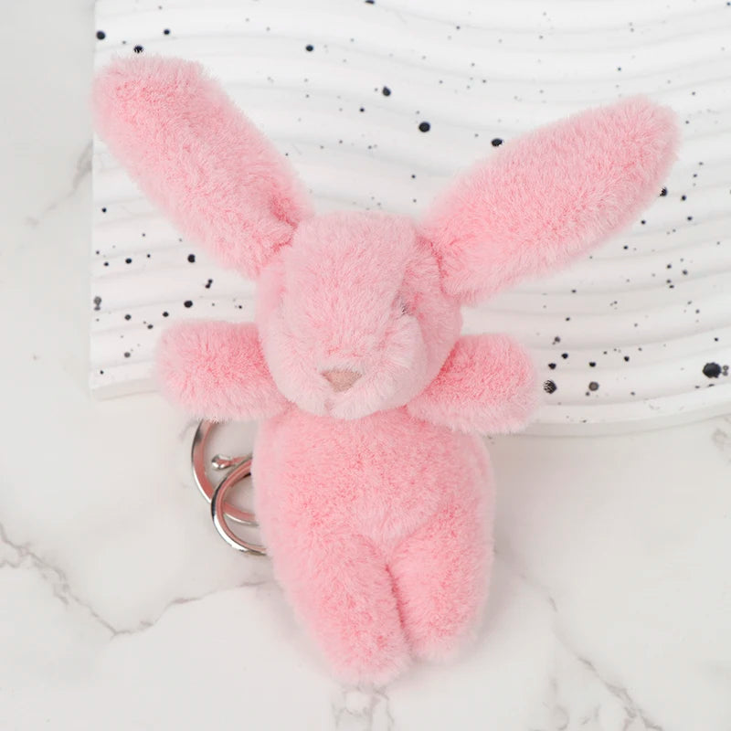 Kawaii Bunny Plush Keychain 🐇✨ Cute Soft Rabbit Doll for Bags & Gifts!