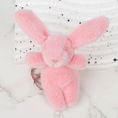 Kawaii Bunny Plush Keychain 🐇✨ Cute Soft Rabbit Doll for Bags & Gifts!