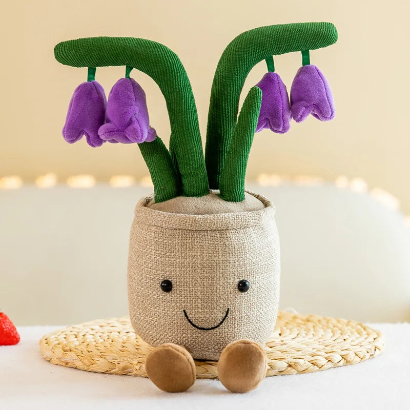 Kawaii Plush Succulent Doll 🌷🌼 - Adorable Tulip & Lily Of The Valley for Cozy Decor & Sweet Gifts 🎁✨