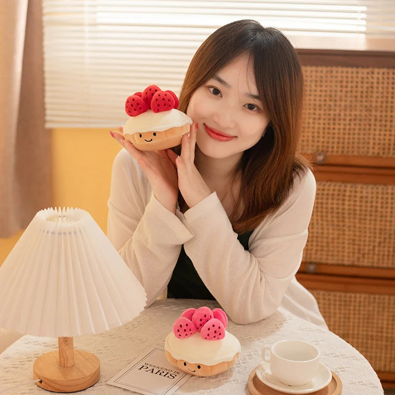 🍰 Strawberry Muffin Plushie Delight 🎀 Squishy Snack Buddy for Kids & Parties! 🎉