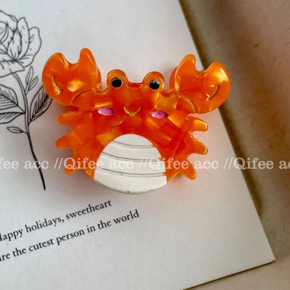 🐚✨ Adorable Ocean Friends Mini Hair Claw Clips - Cute Crabs, Whales & Starfish Hair Accessories for Women! 🌊🐳