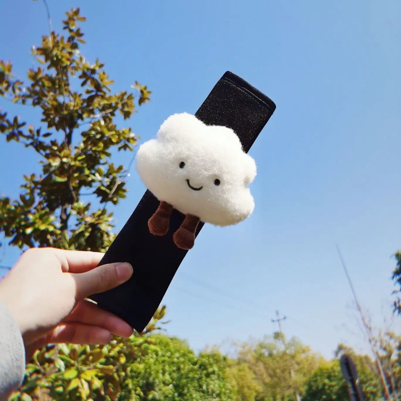 Kawaii Cloud Seat Belt Cover 🌈✨ - Cute Cartoon Harness Cushion for Kids & Adults 🚗💖