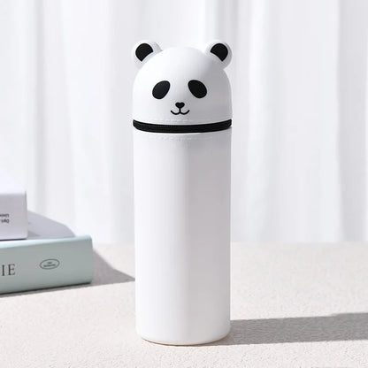Bear Shaped Silicone Pencil Case Pen Holder For School Supplies Cute Storage 🐻✨