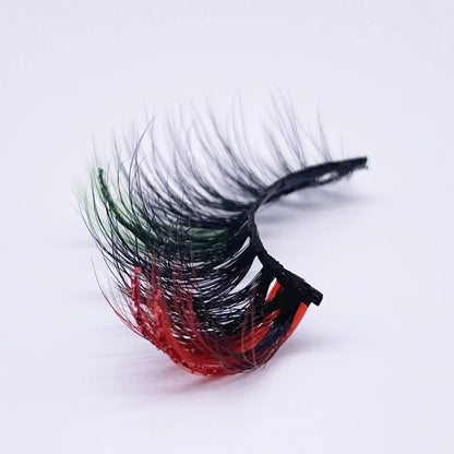 ✨ Kawaii Glitter Ombre 20MM Mink Lashes 🌈 | Dramatic & Colorful Fake Eyelashes 💖