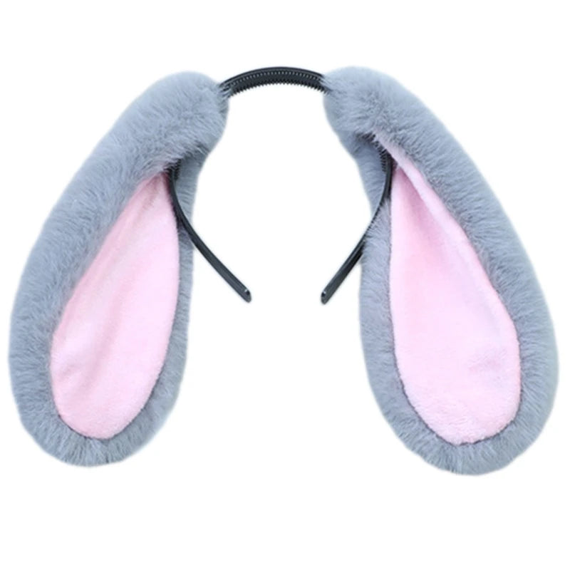 Kawaii Plush Bunny Ears Headband 🐰✨ | Cute Anime Hair Hoop for Cosplay & Daily Wear 🎉💖