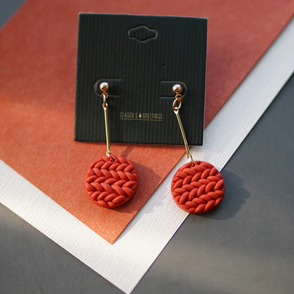 Whimsical Floral Christmas Earrings Set Handmade Polymer Clay Dangles Multicolor Palette For Women 🎄✨