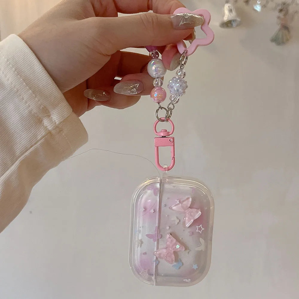 Charming 3D Butterfly AirPods Case 🦋✨ with Keychain - Cute & Soft Silicone Cover for Pro 2, 1, 2, 3! 🎧💕 - Pixie Quill