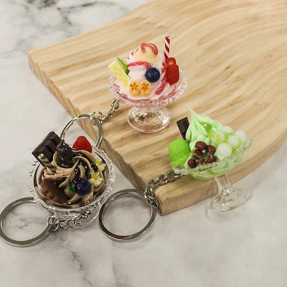Whimsical Ice Cream Keychain Cup Pendant For Bags Cute Gift For Women 🍨🧁