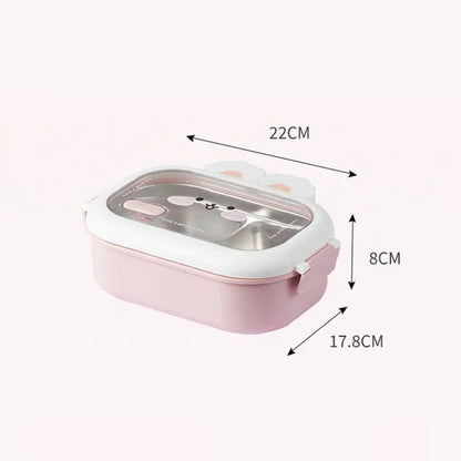 Kawaii Rabbit Bento Box 🐰✨ | Large Capacity Stainless Steel Lunch Box for Kids | Cute Portable Sealed Meal Container 🎁🥪