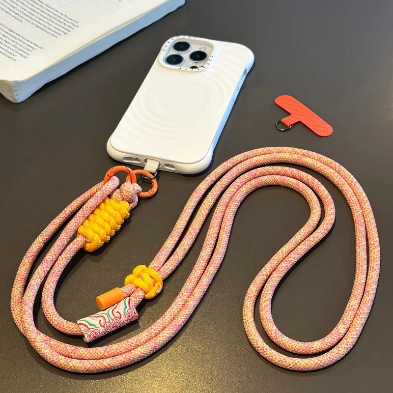Kawaii Retro Phone Strap 🌈✨ Adjustable Crossbody Lanyard & Anti-Loss Cord for Cute Adventures! 📱💕
