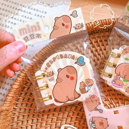 Kawaii Capybara Mini Notebook 📒✨ | Adorable Random Color Writing Pad for Creative Souls! 🐾🌈