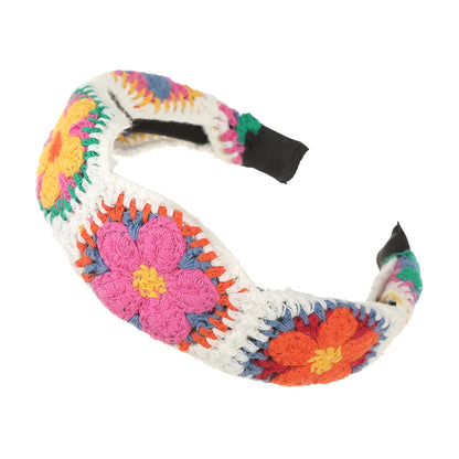Kawaii Knitted Headbands 🌸✨ Cute Non-Slip Wide Hairbands for Women - Trendy Ethnic Style!