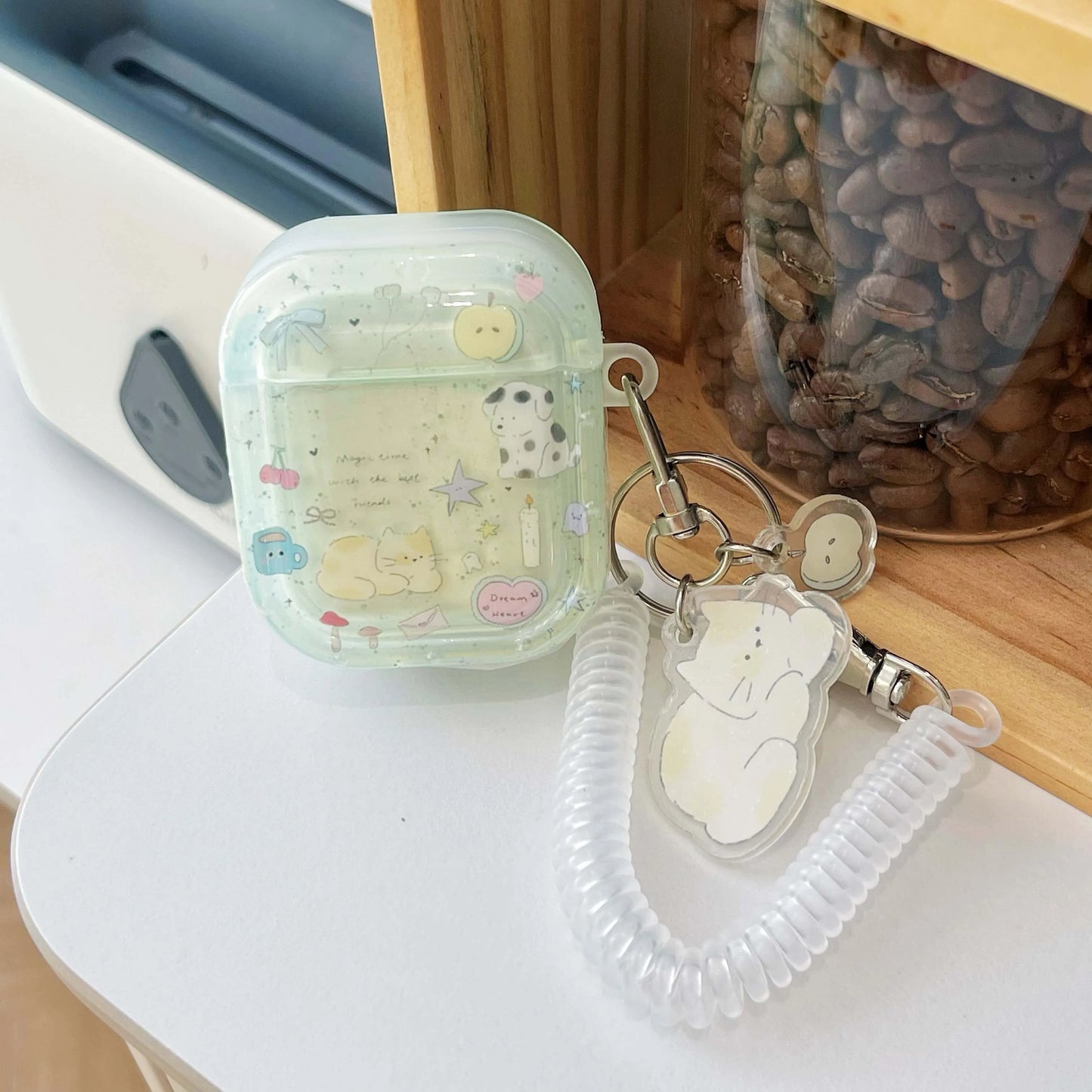 ✨Adorable Cartoon Hearts & Stars 🐶💖 Cute Animal Earphone Case for Apple AirPods! 🎧🌟 - Pixie Quill