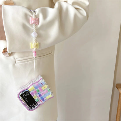 🌸 Whimsical Floral Charm Bracelet Case for Samsung Galaxy Z Flip 6/5/4/3 💖✨