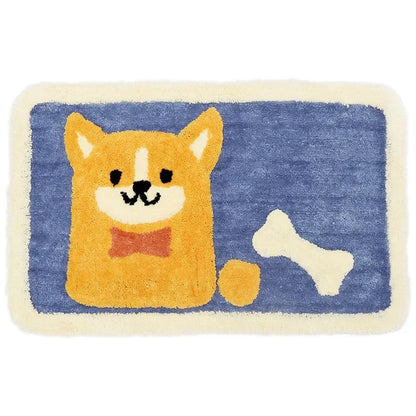 Kawaii Frog & Bear Plush Bath Mat 🐸🧸 | Non-Slip, Ultra-Absorbent Bathroom Rug for Cozy Decor! 🌟✨
