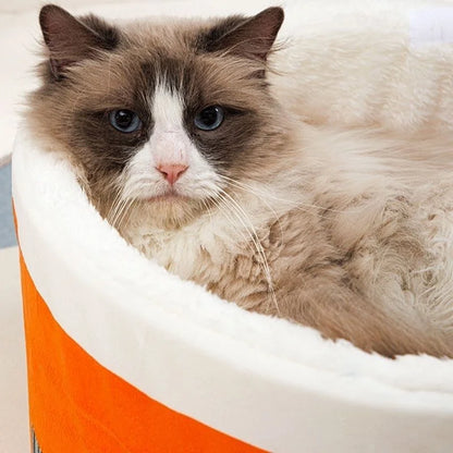 Kawaii Instant Noodle Cozy Pet Bed - Snuggle Haven for Furry Friends 🐾🍜✨