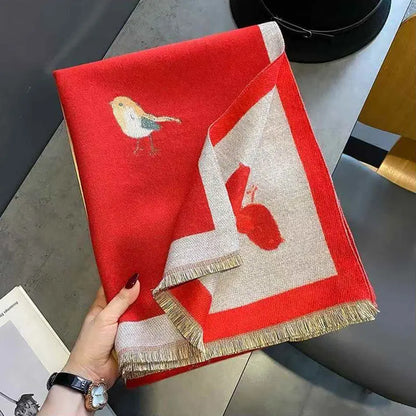 Cozy Animal Print Blanket Scarf Women Warm Pashmina Shawl Winter Wrap 🧣
