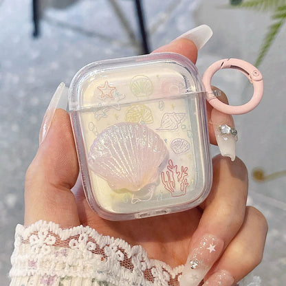 🌊✨ Adorable 3D Shell & Starfish AirPods Case for Ocean Lovers! 🌟🐚 - Pixie Quill