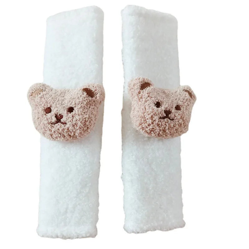 Kawaii Bear Seat Belt Cushions 🐻✨ | 2pcs Adorable Shoulder Strap Protectors for Kids & Children