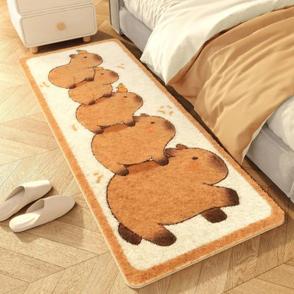 Kawaii Capybara Cashmere Carpet 🐾✨ | Adorable Anime Floor Mat for Cozy Spaces!