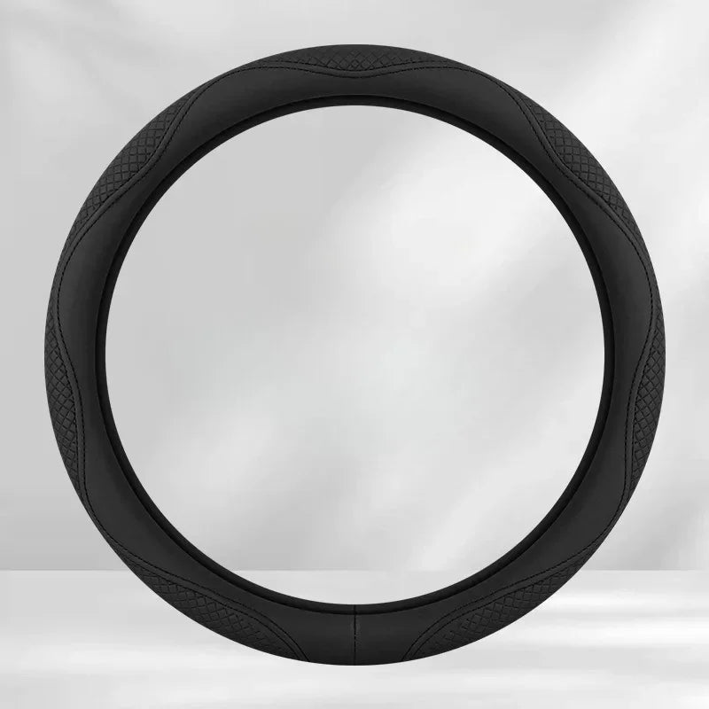Kawaii Nappa Leather Steering Wheel Cover 🎀✨ | Cute & Stylish Universal Car Accessory for All Seasons 🚗💖