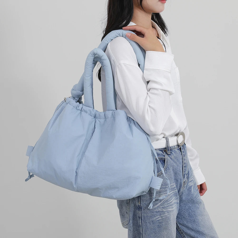 💖 Cozy Cuddly Puffer Tote Bag 🌈✨ Stylish Nylon Handbag with Adjustable Straps for Every Adventure! 👜🌟 - Pixie Quill