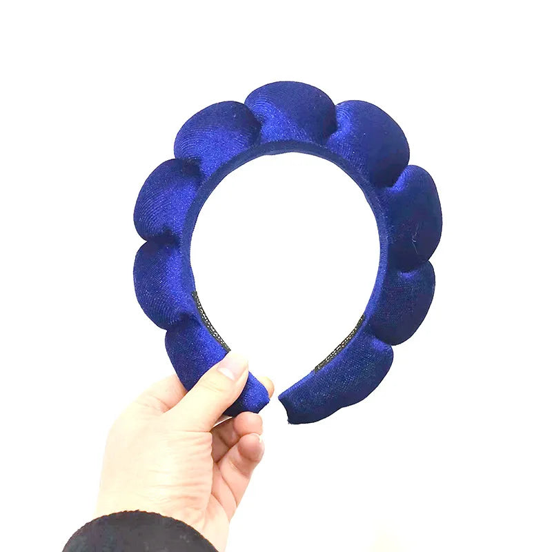 Kawaii Velvet Padded Hair Band 🐰✨| Retro Puffy Headbands for Cute Makeup Looks 🎀 | Stylish Hair Accessories for Women 🌸