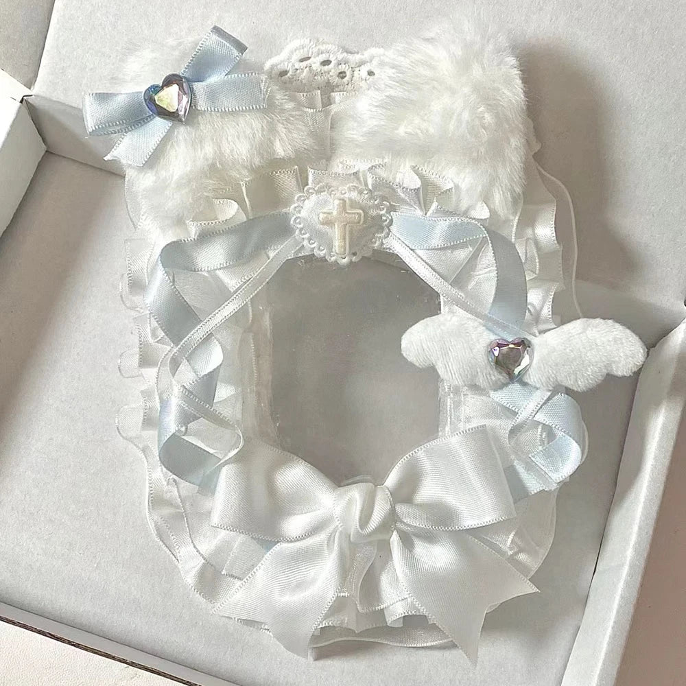 Toploader Lace Photocard Sleeve With White Ribbon Display Holder 🧵🎀📷