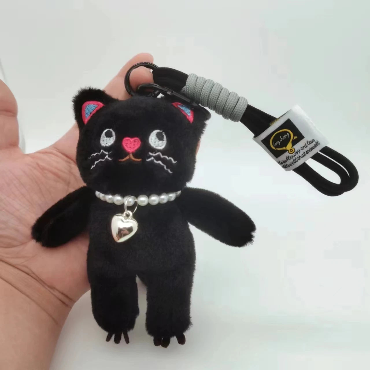 Pink Cat Plush Keychain Charm For Bags And Keys 15cm 🐱🎀