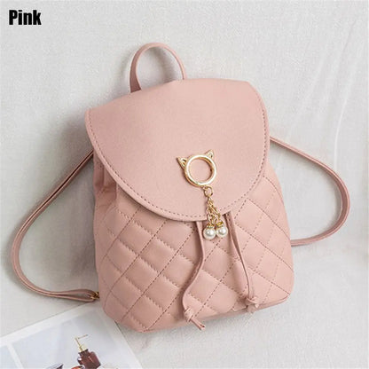 Kawaii Mini Backpack 🐾✨ | Adorable PU Leather Drawstring Bag for Girls 🎒💖 | Cute Casual Bookbag for Students 🌈