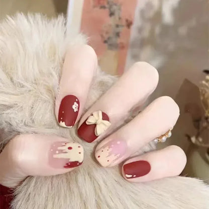 Cute Kawaii Bunny Press-On Nails 🐰✨ | 24 Pcs Full Coverage Acrylic Nail Art Set 🎨 | Reusable & Adorable Fake Nails with Tools! 💅🌸