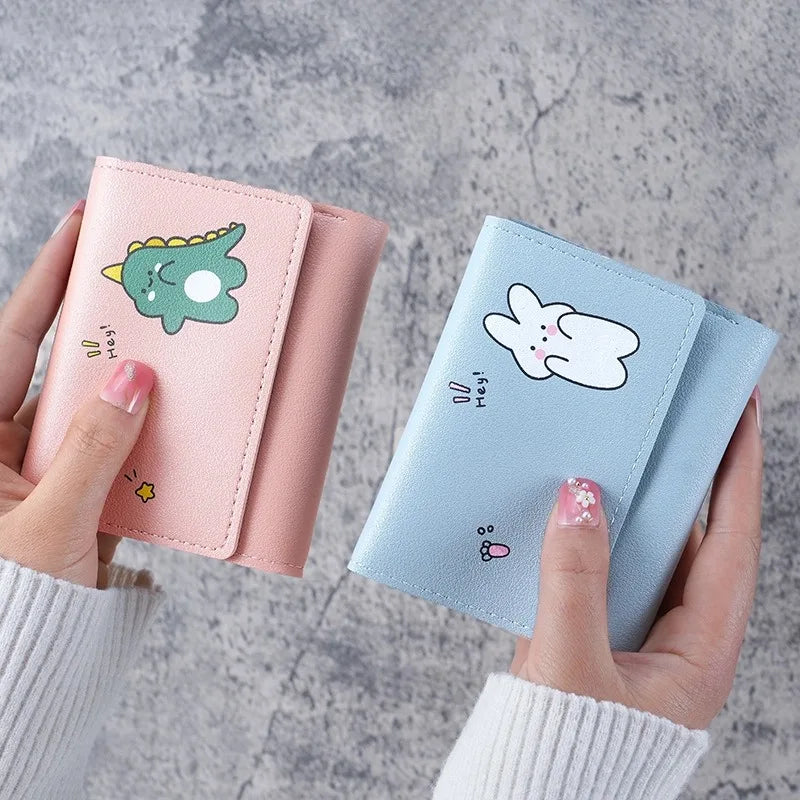 💖 Adorable Mini Wallet for Trendy Girls 🌸 Cute Cartoon Coin Purse with ID & Card Holder 🌈 Perfect for School! 👜✨