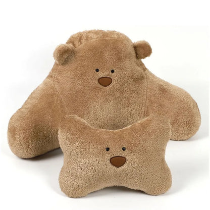 Kawaii Bear Plush Car Neck & Lumbar Support Pillow 🐻✨ - Cozy Cartoon Comfort for Your Drive! 🚗💖