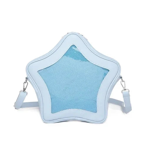 Y2K Cute Five Star Ita Bag Women Sweet Trend Crossbody Bag Popular Girl Transparent Bag Kawaii Personality Display Shoulder Bags