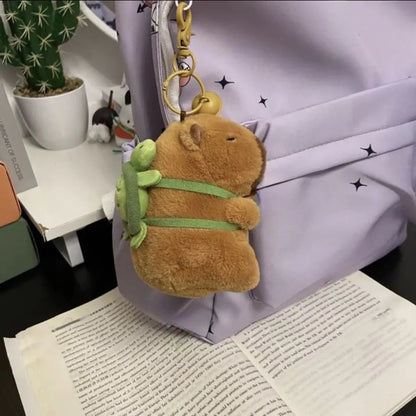 Kawaii Capybara Plush Keychain 🐾 | Adorable Fluffy Bag Pendant 🎒 | Perfect Gift for Kids & Party Fun 🎉