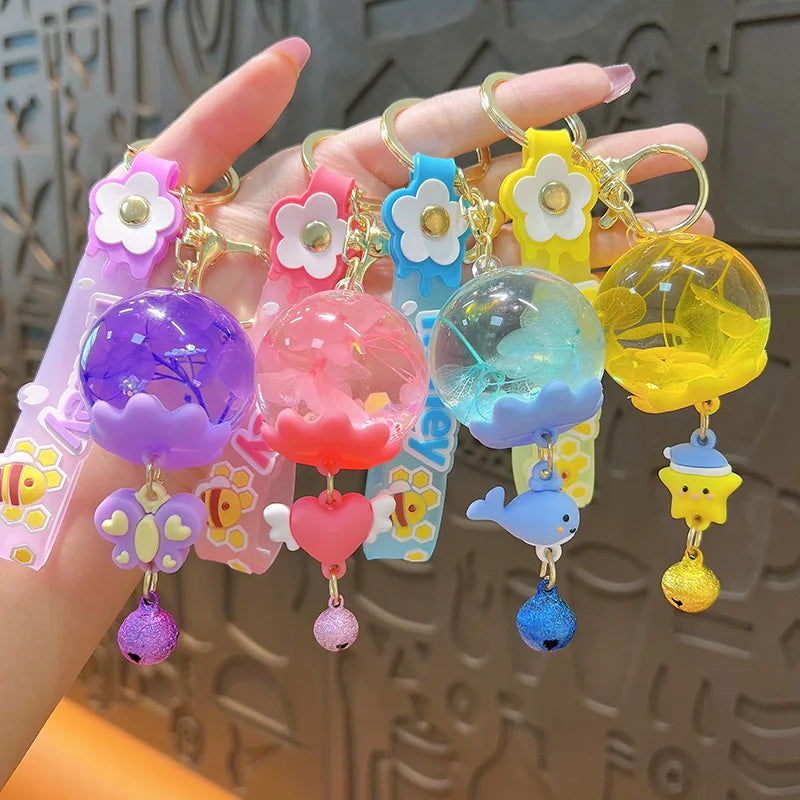 Charming Flower Power 🌼✨ Dreamy Chime Keychain for Sweet Souls! 💖🗝️ - Pixie Quill