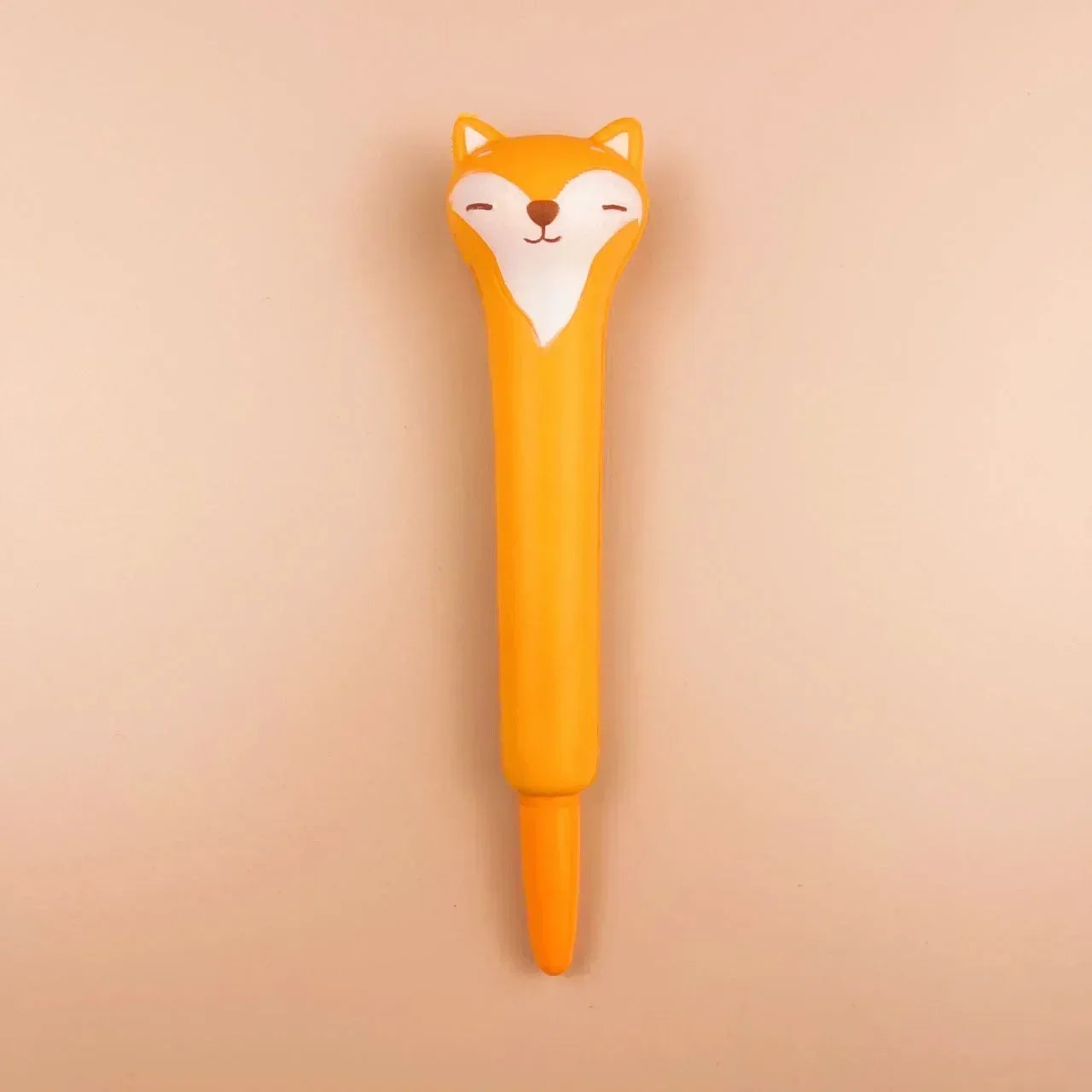 Kawaii 1Pc Adorable Cartoon Fruit Animal Gel Pen 🍓🐻 Soft & Squishy Decompression Stationery for Kids 🎉 0.5mm Fun Writing Tool