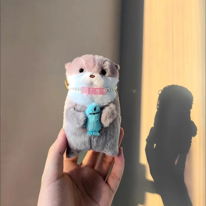 Otterly Adorable Fishy Friends Plush Keychain 🦦💖🐟 | Perfect for Your Bag & Gifting! 🎁✨ - Pixie Quill